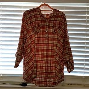 Toscane Plaid Shirt size 5 (fits like a large)